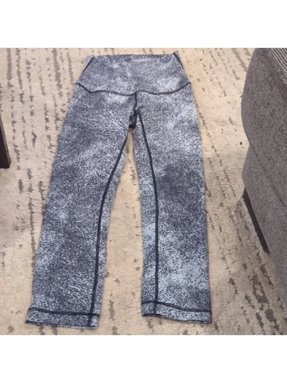 Lululemon Wunder Under Pant (Hi-Rise) Luon Spray Jacquard White Black